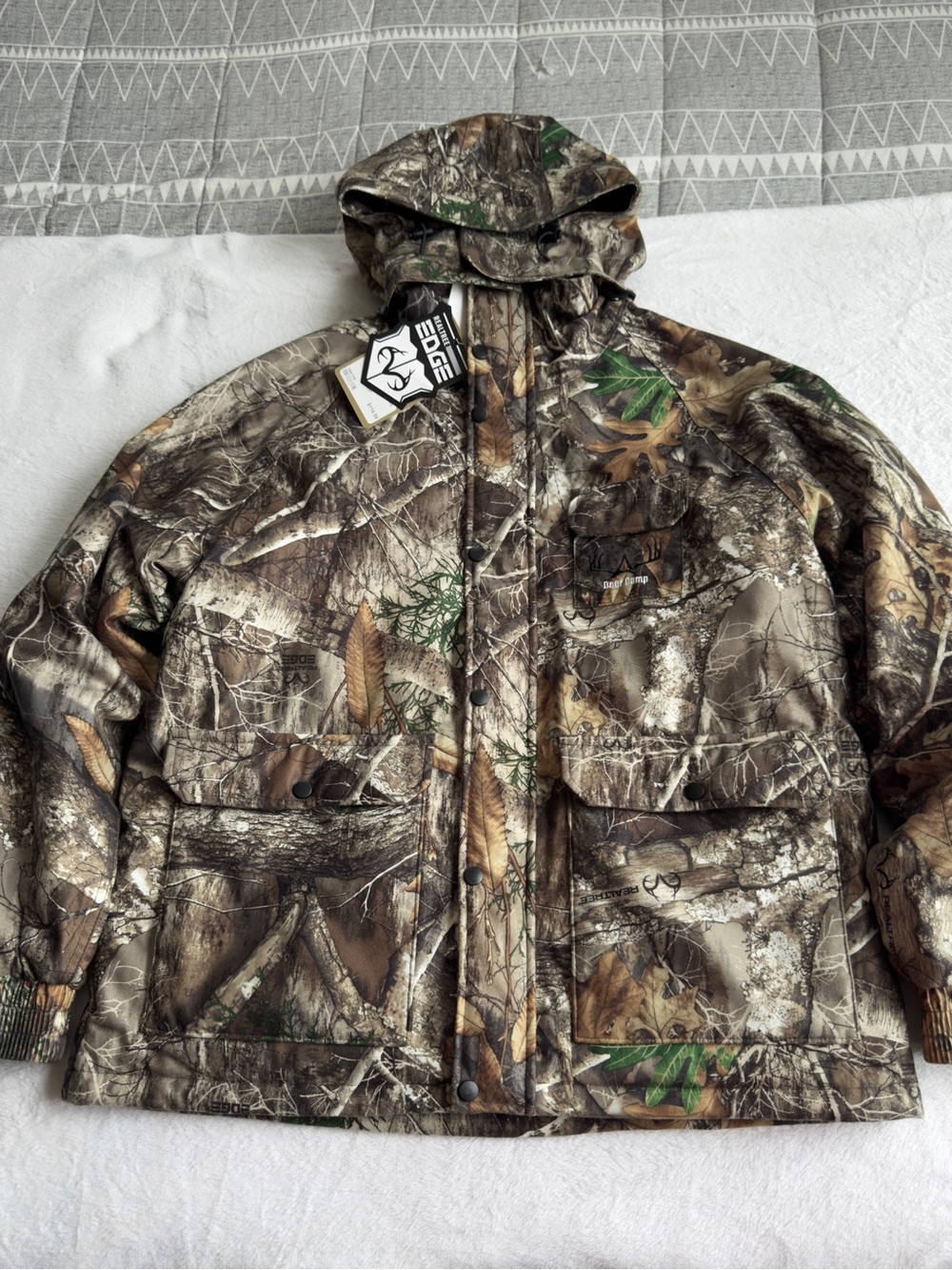 New Mens Insulated Water Resistant Hoded Camo Hunting Coat